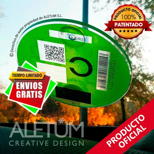 Soporte Pegatina Distintivo Ambiental DGT